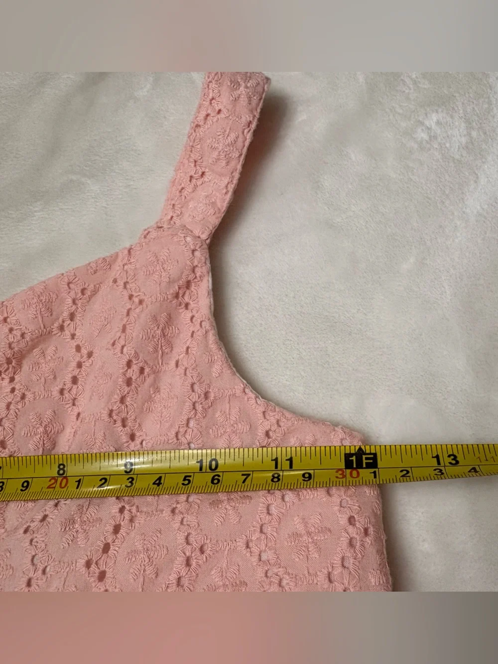 Joie Girls Size 7 Pink Eyelet Sundress Cotton Sweetheart family pictures Dress